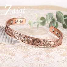 1PC Butterfly Bracelet Women's Retro Personalized Magnetic Red Copper Bracelet Party Gift Suitable For Daily Wear