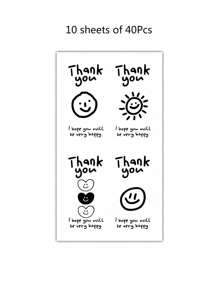 100pcs Thank You Stickers, Cute "Thank You" Gift Box Sealing Stickers, Party Gift Label Stickers