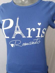 Blusa París Romántico - Moda Parisina con Diseño de Torre Eiffel - Blanco - Ver 3