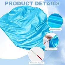 Praise Dance Worship Flag With Flexible Pole, Semi-Circular Worship Angel Wing Flag, Suitable For Dance Church, 1 Flag + 1 Telescopic Pole