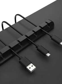 1pc Multifunctionele kabelorganizer met geperforeerde sleuven, desktop USB-datalijnbevestigingshub, houder voor kabelbeheer