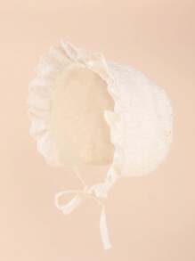 1 件装女婴轻质透气蕾丝边公主帽，适合幼儿的薄款日常公主帽，春夏秋季 - 1PC - 查看 2