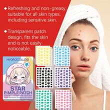 Parches para el acné con forma de estrella y corazón - Unisex, parches ultrafinos y transpirables, incoloros y sin olor, suaves y seguros para todo tipo de piel, sin parabenos, sin fragancia, perfecto para ocultar, de varios tamaños
