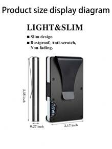 1 Piece Minimalist Wallet With RFID Shielding Function, Ultra-Thin Credit Card Clip, Aluminum Wallet, Suitable For Both Men And Women, Metal Wallet, Men's Front Pocket Can Be Used As A Gift, Multiple Colors, Minimalist Slim Fit