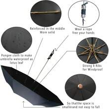 FWTBOOM Windproof Travel Compact Umbrellas For Rain-Compact Folding Umbrella, Travel Umbrella Compact, Small Portable Windproof And Hands-Free Type Umbrellas For Men Women Kid Teenage