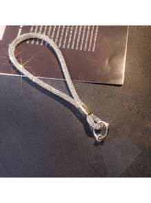 1 pieza Cordón de teléfono de lujo con cristal y strass, correa elegante de pulsera colgante, correa de cuello de teléfono con estilo de pulsera de alta gama para mujeres, obsequio correa de teléfono celular para madre, familia, amigos, cumpleaños, vacaciones
