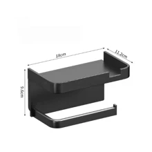 Wall-Mounted Tissue Box Holder With Toilet Paper Roll Or Facial Tissue Dispenser, No Drilling Bathroom Storage Organizer For Home, Toilet, And Bathroom - Multicolor - View 5