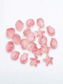 20 件/包水晶玻璃珠，渐变双色果冻海洋系列吊饰 - 鱼、海星、蜗牛、贝壳，DIY 珠宝制作配件，可用于项链、耳环、手链、钥匙扣、手机挂绳、汽车装饰