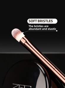 1pc/2pcs Professional Concealer Makeup Brush, Doesn't Absorb Powder, Cosmetic Makeup Tools - Brown - View 5