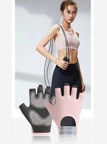 1 双男女通用举重健身手套，适用于健身房配件