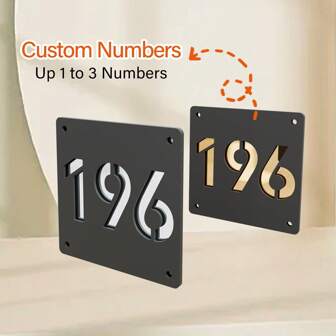 1 st Personlig anpassad modern ihålig nummerhusskylt, elegant svart panel, anpassad hemnummer, fyrkantig dörrplakett, kontor, butiksskyltar, väggfäste, vattentät, personlig nummermarkering, vertikala siffror, med installationsspik, lätt att installera , 7*7 tums presenter Födelsedagsavslutning, multifunktionell, Vattentät, Anti-mögel, Återanvändbar, Dekorativ, Söt, Snygg, Utsökt, Bedårande, Snygg, Hög kvalitet, Modern, Anpassad, Personlig, Unika, Idealiska presenter till honom, Idealiska presenter till henne, Henne, Pojkvän, Flickvän, Mamma, Flickvän, Mamma, Flickvän, Studenter, Kök, Matsal, Badrum, Vardagsrum, Sovrum, Skola, Kontor, Terum, Hem, Trädgård