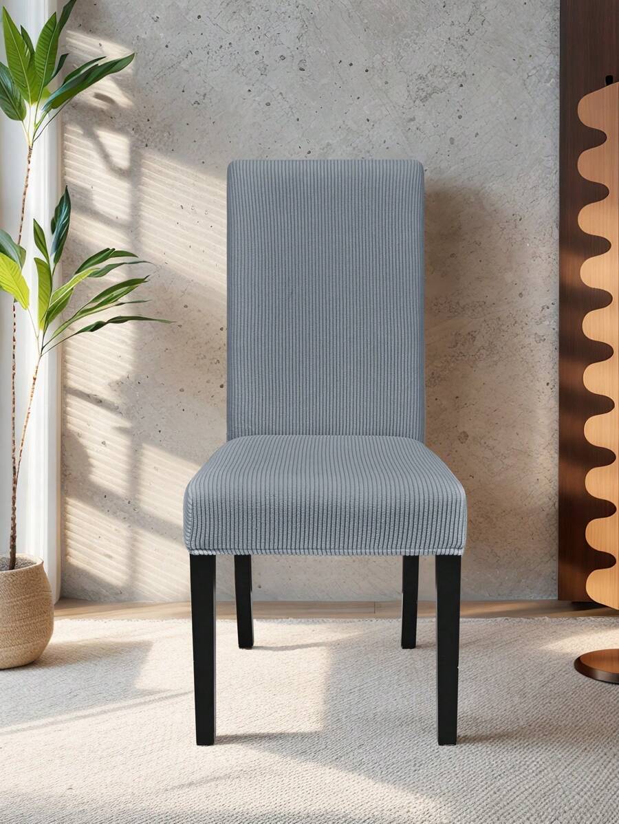 1 szt./4 szt./6 szt. Elastyczne minimalistyczne pokrowce na krzesła w jednolitym kolorze, odporne na zachlapanie i kurz do biura, salonu, jadalni, zestaw 6 pokrowców na krzesła do jadalni, zdejmowane, zmywalne pokrowce na krzesła do jadalni, rozciągliwy pokrowiec na krzesło Parson