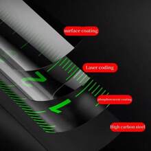 1 件高精度自锁荧光钢卷尺 - 196.85 英寸、295.28 英寸、393.7 英寸长度 | ，适合日常使用