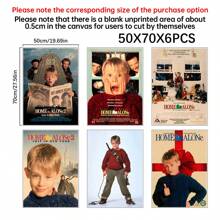 1/6Pcs Home Alone - Movie Posters Wall Arts - 90's Movie Posters - Canvas Wall Decorate - Home Alone Movie Poster For Living Room Bedroom Decor Gifts Birthday Graduation