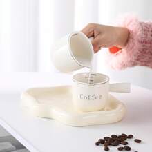 NJCHARMS 1pc, Ceramic Coffee Measuring Cup, Espresso Cups, Espresso Shot Cup With Handle, Spouts Espresso Cups, Espresso Pouring Cup, Espresso Measuring Cup, Coffee Measuring Cup, Kitchen Accessories, Party Supplies, Kitchen Gadgets School Supplies Back To School