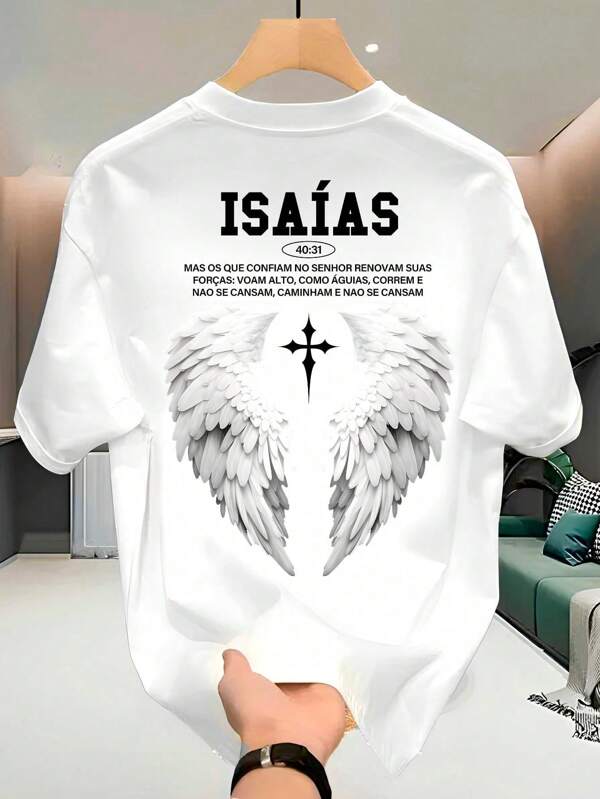 Camiseta Streetwear Unissex 100% Algodão Masculina e Feminina Estampada Isaías Camisa Premium