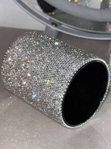 1 pezzo Portapennelli per trucco in cristallo scintillante, organizer per strumenti cosmetici, portapenne, decorazione da scrivania, regalo per compleanni, feste, Natale, Ringraziamento, per famiglia e amici