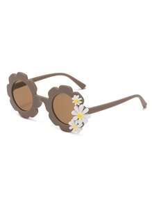 1 Pair Of Cute Children's Flower Shaped Glasses, Suitable For Boys And Girls Traveling, Photo Props, Daily Wear, Birthdays, And Gift Rewards