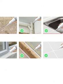 1pc (White Or Gray Or Black) Repair Sealant, Household Anti Mold Ceramic Tile, Hook Filling Sealant, Toilet Sealing Water-Based Waterproof Sealant