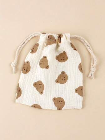 1 st Bedårande färgglada babytryck Andas lätt dragväska, blöjförvaringsväska, handhållen resväska