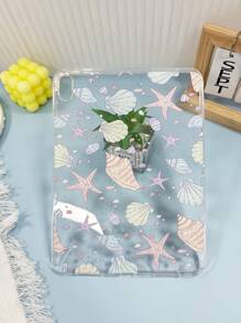 1pc Transparent Flat Shell With Colorful Starfish & Shell Pattern, Lightweight Ultra-Thin Soft Case, Minimalist/Personalized/Funny/Vacation/Summer/Marine Life, TPU Flat Tablet Shell Without Pen Slot, Compatible With IPad Mini1/2/3/Mini4/Mini5/Mini6/Air/Air2/9.7/10.2/10.5/Air4/Air5/10.9/Pro 11"/10th/Air 11-In.(M2)-2024/Pro11-In.(M4)-2024/IPad Air 11-Inch (M3) 2025/IPad (A16) 11 Inch 11th Generation 2025, A7/A8 Series. Product Does Not Include Pen.