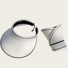 1pc.Sun Hat, Female, Adjustable, Open-Topped, Foldable, Large Brim, Sun Ha - Multicolor - View 3