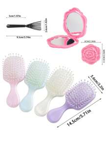 1/2/3pcs Comb, Mini Comb, Wet Dry Ventilated Comb, Combing Curls And Removing Entanglement, A Light Hair Accessories For All Hairstyles, New Year Gift