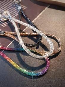 1 pieza Cordón de teléfono de lujo con cristal y strass, correa elegante de pulsera colgante, correa de cuello de teléfono con estilo de pulsera de alta gama para mujeres, obsequio correa de teléfono celular para madre, familia, amigos, cumpleaños, vacaciones
