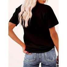 Women's Casual Football Graphic Tee - Comfy Crew Neck Short Sleeve T-Shirt, Perfect For Sports &; Summer Tee For Adult, Men, Women, Teen, Teenager, Adolescent,Youth Father's Day, Mother's Day, New Year, Spring Festival, Valentine's Day, Independence Day, Birthdays, Parties, Gifts Summer Outfits For Women Summer Tops Summer Clothes Spring Outfits For Women Easter Dress Women Vestidos Elegantes De Mujer Beach Outfits For Woman Plus Size Women Clothes Business Casual Woman Women Graduation Dress White Top Office Outfits For Women Rave Outfits - White - View 7