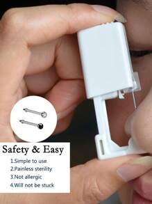 Haiwess 33PCS Professional Ear Piercing Kit  And 4pcs Disposable Self-Piercing Kit,Easy To Operate With Built-In Nose Staple, Convenient For Home Use, Unscented, And Hygienic Piercing Experience,Valentine's Day Gifts For Men And Women.