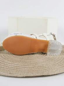 1 Pair New Spring Lace High Heel Shoes For Girls, Suitable For Party, Comfortable Outdoor High Heels, Female Students Dance Performance Shoes