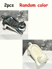 1 Pack Cartoon Cat Plastic Soap Box Creative Cute Bathroom Soap Box Stand Bathroom Drain Soap Box Holder
