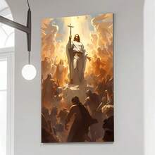 1 Pc Easter Inspired Jesus Canvas Art Poster For Thanksgiving Easter Home Room Decor Wooden Framed Canvas Painting -  Thickness 2.25cm/0.9inch,Home Gift Decoration, Room Decoration Aesthetic, Wall Decoration Art, Perfect Gift, Autumn And Winter Wall Decoration, Living Room Decoration, Bedroom Decoration, Kitchen Decoration, Entry Decoration, Bathroom Decoration, Direct Wall Painting, High Quality Wall Painting Poster  Wooden Framed Canvas Painting -  Thickness 2.25cm/0.9inch,Home Gift Decoration, Room Decoration Aesthetic, Wall Decoration Art, Perfect Gift, Autumn And Winter Wall Decoration, Living Room Decoration, Bedroom Decoration, Kitchen Decoration, Entry Decoration, Bathroom Decoration, Direct Wall Painting, High Quality Wall Painting Poster - Black - View 5