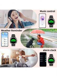 Microwear Smartwatch, Multi-Functional Sports Smartwatch, Wireless Calls/Wireless Music, SMS Reminder, Sedentary Reminder And Customizable Dial Wallpaper And Multiple Sports Modes. Compatible With Android And IOS Phones.Unisex