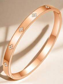 أساور أنيقة ملونة من السيراميك المائية مطلية بالذهب عيار 18 قيراط، مجوهرات موضة للنساء - زهر ذهبي - مشاهدة 2