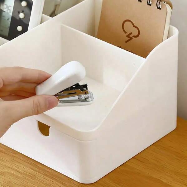 1pc Caixa de armazenamento de mesa multifuncional com gaveta, armário organizador de mesa criativo para armazenar canetas, cosméticos e materiais de escritório, caixa de armazenamento de papelaria de plástico