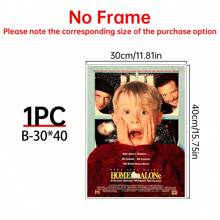 1/6Pcs Home Alone - Movie Posters Wall Arts - 90's Movie Posters - Canvas Wall Decorate - Home Alone Movie Poster For Living Room Bedroom Decor Gifts Birthday Graduation