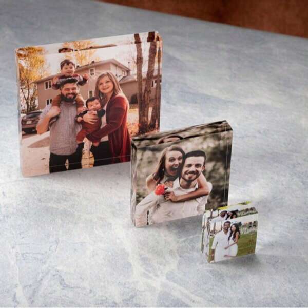 3D Acrylic Custom Photo Gift, Customized UV Photo Print Block Square, Gifts For Family And Friends Gift With Your Own Photo, Wedding Gift (2 X 2 Inch), Multi-Functional, Ornamental, Anti-Mold, Reusable, Adorable, High-Quality, Cute, Unique, Ideal Gifts For Him, Ideal Gifts For Her, Her, Boyfriend, Girlfriend, Dad, Mom, Family, Friends, Son, Daughter, School Students, Dining Room, Bathroom, Living Room, Bedroom, Office, Tea Room, School, Home, Home Bedroom Refresh Birthday Graduation, Home Refresh
