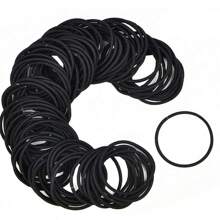 100pcs 3mm Seamless Black High Elasticity Rubber Band, No Damage To Hair, No Trace Hair Tie, Hair Loop, Hair Rope