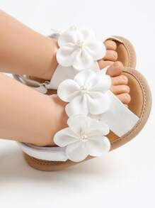 Sandalias para exteriores para niñas pequeñas, zapatos de verano elegantes blancos para bebés - transparente - Ver 10
