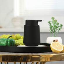 11 Oz Matte Black Foam Soap Dispenser - Modern Minimalist Style, Suitable For Bathroom And Kitchen Countertops, Refillable Home Bathroom Decor Fall Decor Back To School