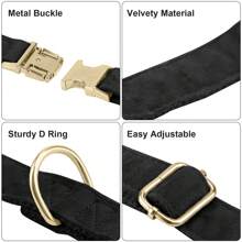 3pcs/Set New INS Style Velvet Swan Collar & Leash Set, Adjustable Collar With Bow Tie, Suitable For Medium & Large Female Dogs - Multicolor - View 5