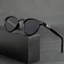 HBK Lunettes rétro rondes HBK avec branche en métal. Monture mode cool pour hommes. Idéal pour les activités de plein air, les fêtes, les voyages, la conduite, les vacances à la plage et l'utilisation casual. Décoration photo, cadeau parfait pour les vacances à la plage, les activités de plein air et les voyages, livré en emballage complet.