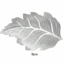 1pc/4pcs/6pcs Nordic 3D Maple Leaf Placemats, PVC Heat-Resistant Anti-Slip Waterproof Table Mats For Dining, Party, Wedding, Holiday Decorations