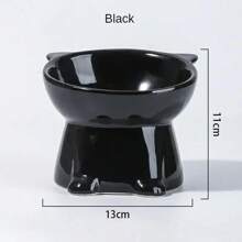Black Cat Bowl Ceramic Cat Bowl Pet Bowl Pet Supplies Cat Bowl Dog Bowl Macaron Color New Cat And Dog Universal Pet Bowl