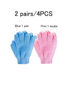 2/4 pezzi Guanti da bagno, Asciugamani da bagno, Guanti esfolianti da bagno, Asciugamani da bagno doppia faccia per massaggio, Spugne per il bagno con gel doccia, Perfetti strumenti per la pulizia del corpo, adatti per uso domestico