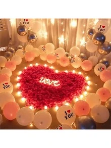 2000 片婚礼玫瑰花瓣，手抛花，适用于求婚、订婚、婚礼装饰、派对，适合情侣、男朋友、女朋友、妻子、丈夫、婚宴、周年纪念、情人节、浪漫惊喜 - 彩色 - 查看 3