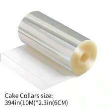 1pc Transparent Mousse Cake Decoration Toppers,Thickness 1.25mm Transparent Mousse Cake Wrap Film, Suitable For Chocolate Mousse Cake Decoration, Cake Decoration, Cake Topping, Cake Decorations, Cake Decoration Tools,Multiple Sizes To Choose From,Length 10 Meters - Multicolor - View 11