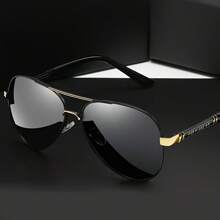 1 pièce Nouvelles lunettes de mode polarisées de luxe pour hommes, lunettes de mode pour la conduite pour hommes, marque designer vintage noire pour hommes, lunettes de soleil décontractées pour l'été, la plage, les vacances, l'extérieur et les voyages