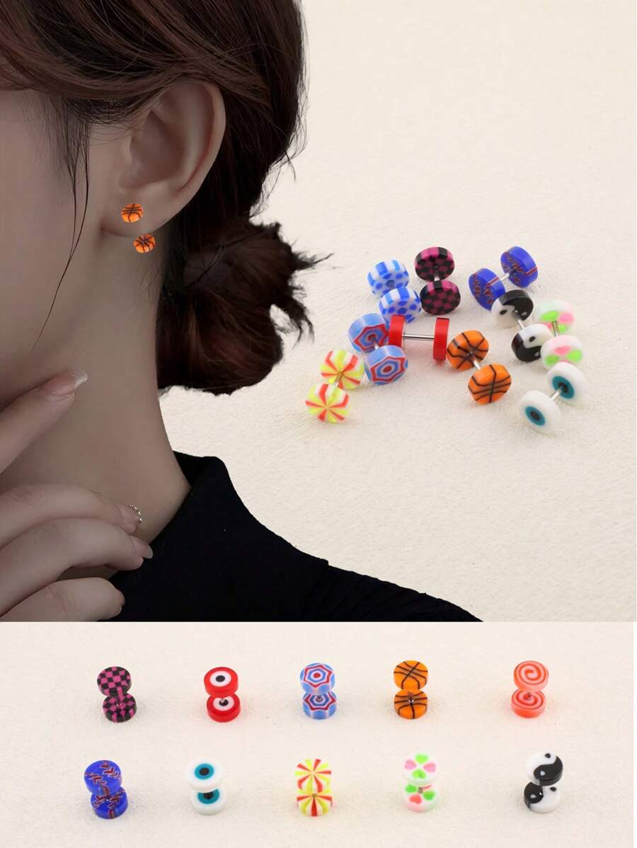 10 Kinds Of Color False Ear Expansion Diverse Colors And Pattern Materials Light And Comfortable Appearance Stylish And Beautiful 10 Colors Random - Fake Ear Expansion - View 1